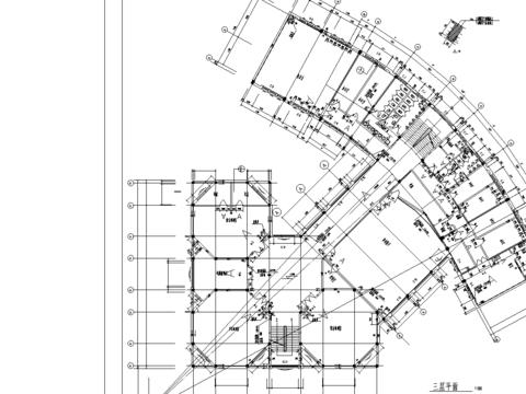  少兒圖書館cad施工圖 