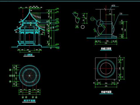  古建筑节点大样CAD施工图 
