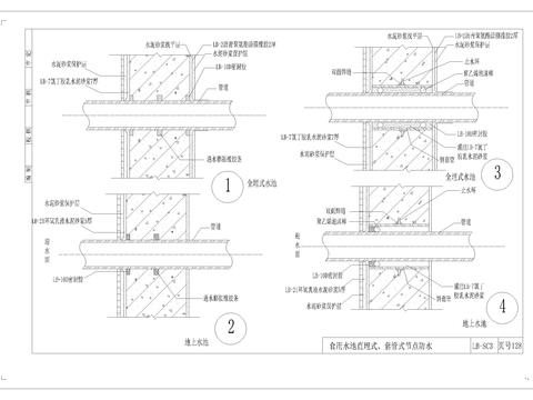  防水水池CAD施工图 