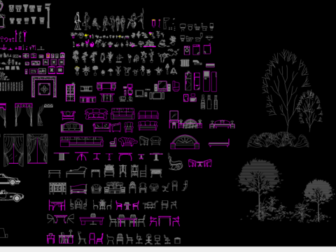  综合立面装修CAD图库 