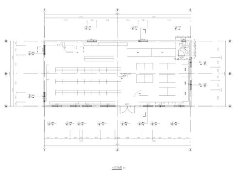  青江超市建筑CAD施工圖 
