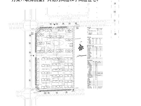  小區(qū)規(guī)劃平面CAD施工圖 