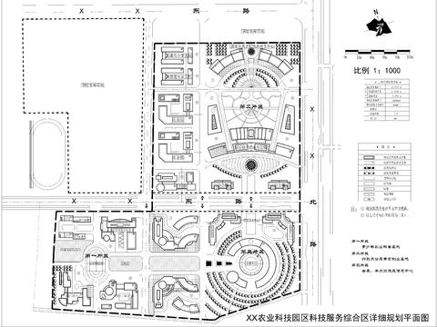  農(nóng)業(yè)科技服務(wù)綜合區(qū)詳細規(guī)劃CAD施工圖 