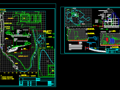  假山水池节点大样 