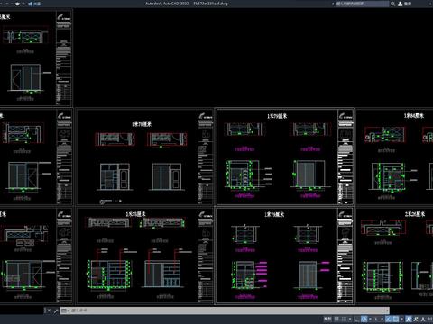  CAD衣柜设计模板cad图库 