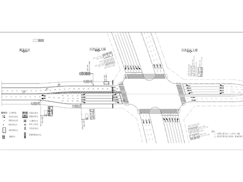  白沙長江大橋至灘盤物流區(qū)道路項(xiàng)目CAD施工圖 