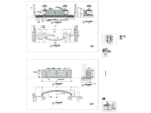  跃级栏杆CAD节点大样 