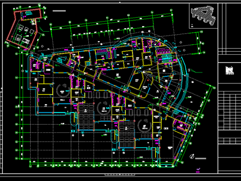  幼儿园设计cad施工图 