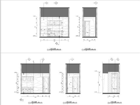  现代会所茶水间立面 