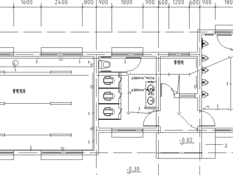  卫生间水电cad施工图 