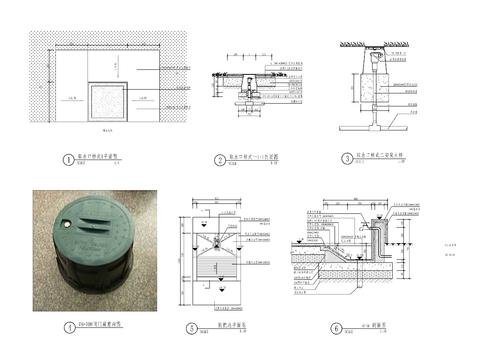  景观取水口 保洁拖把池cad大样图 
