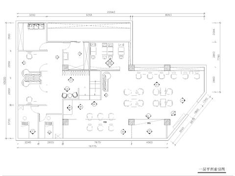  美發(fā)店cad立面施工圖 