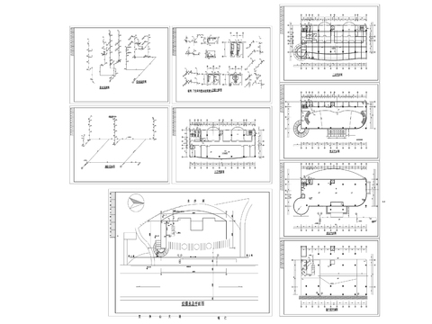  57汽展中心建筑cad立面圖 