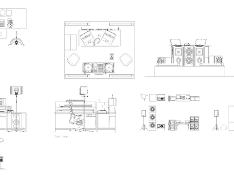  DJ音乐台CAD图库 