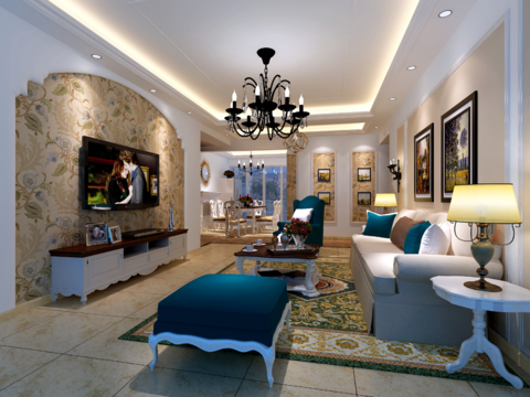  金色港湾简美客餐厅卧室CAD施工图 