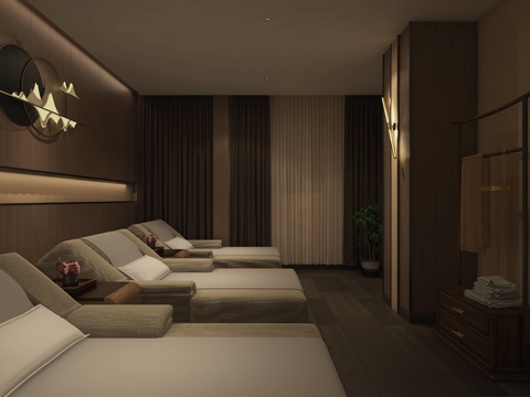  养生会所cad施工图 