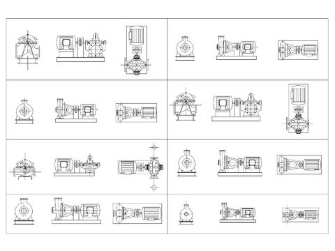  水利系统设备cad图库 