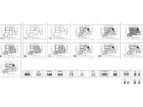  简欧四室两厅两卫装修图cad施工图 