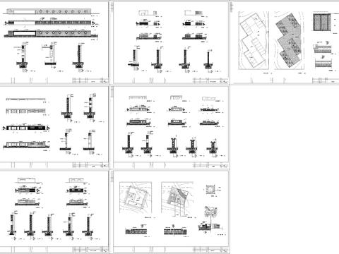  景墙 围墙 观景CAD施工图 