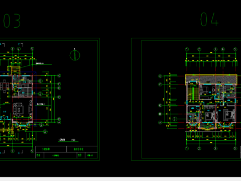  欧式别墅施工图 