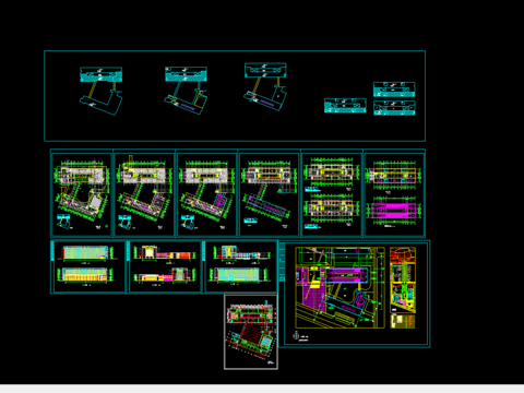  华中农业大学人文馆CAD施工图 