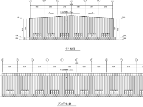  65x36米工程cad施工图 