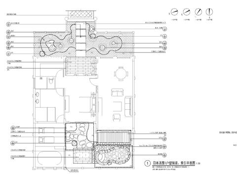  日式温泉水景 汤屋cad施工图 
