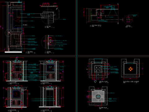  电梯骄厢装修CAD施工图 