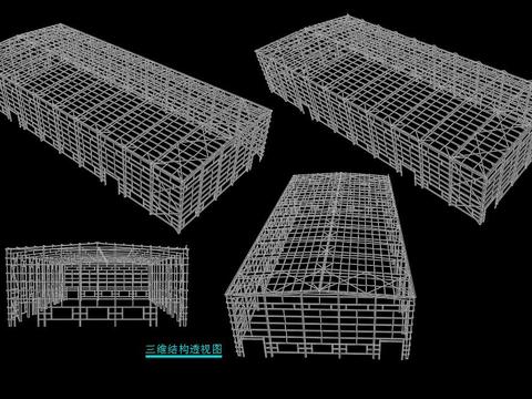  20米及30米跨门式钢结构工厂CAD施工图 