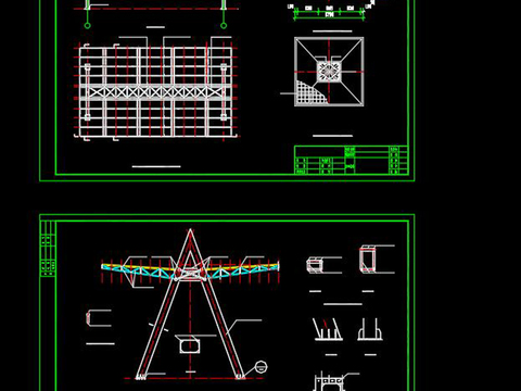  公路收费站及服务区cad施工图 
