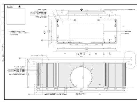  铁质纱网廊架细部节点大样 