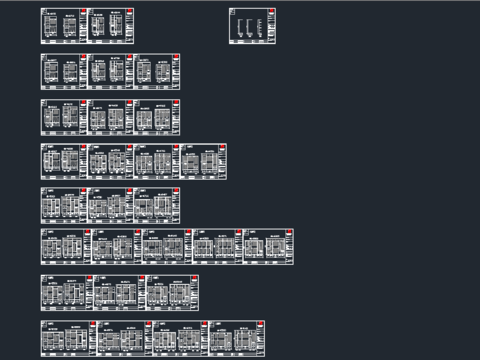  全屋定制衣柜cad图纸 