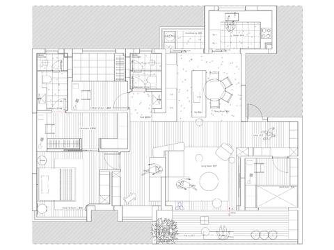  121平米户型cad平面图 