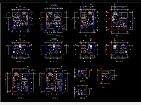  各种厨厕施工大样图 