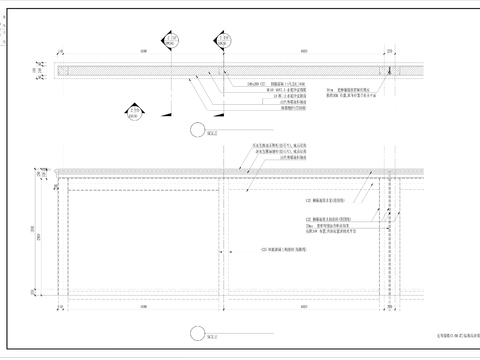  12宅间围墙(3.0M高)标准段详图样式二cad大样图 