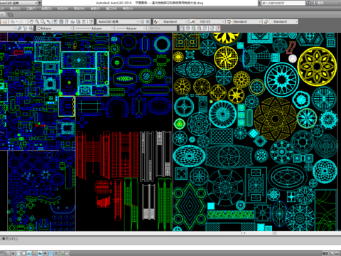  室内地板拼花cad图库 