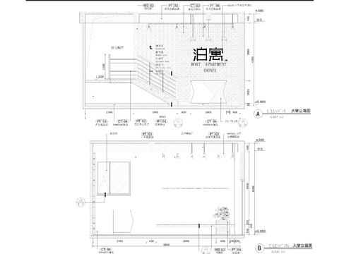  公區(qū)cad立面圖 