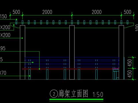  简单廊亭节点大样 