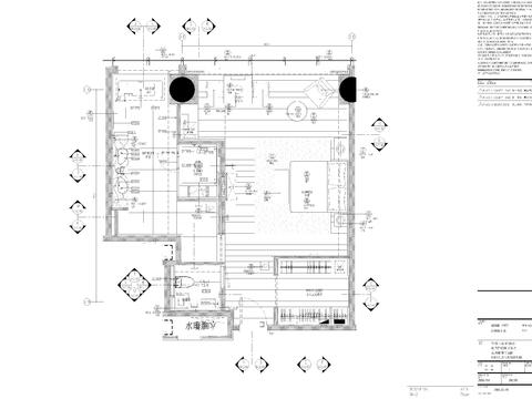  君悅酒店標準套房cad施工圖 