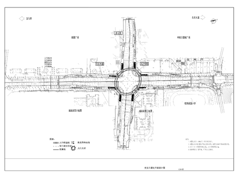  天文大道与水云路交叉口人行过街CAD施工图 