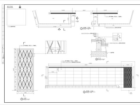  特色景墙细部CAD节点大样 