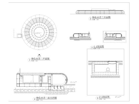 特色水景cad大样图 