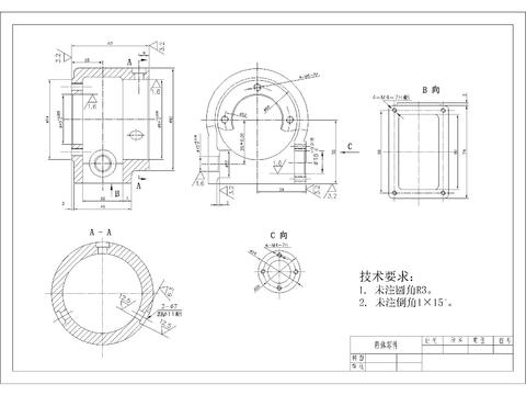  机械图纸cad大样图 