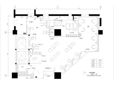  理發(fā)店 美發(fā)店CAD節(jié)點大樣 