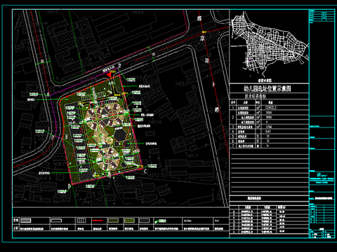  幼儿园cad施工图 