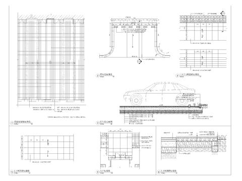  铺装标准段 平面剖面图 节点大样图 