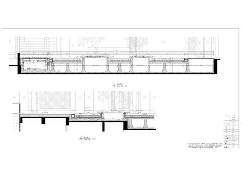  中庭水景详图 剖面节点大样图 
