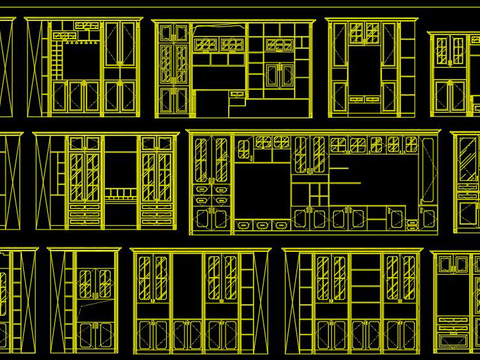  柜子cad图库 
