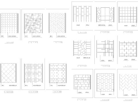 铺装93款cad图库 