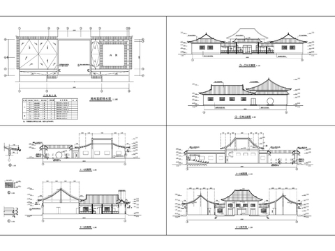  穆斯林教堂建筑cad施工圖 